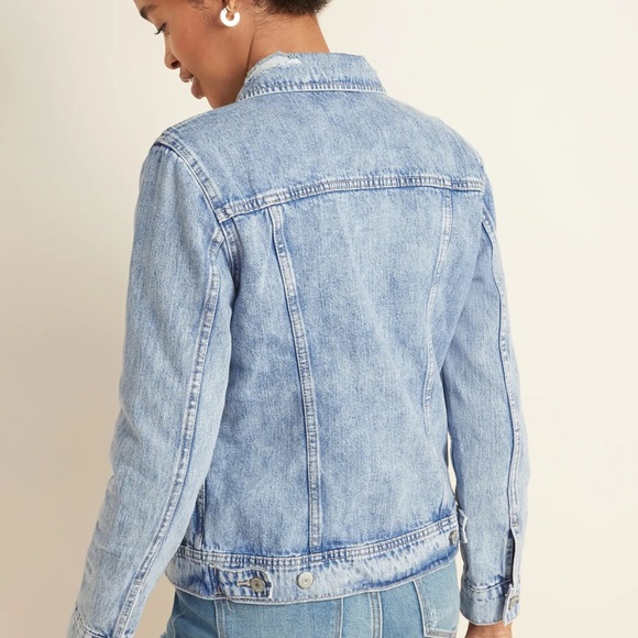 Blue Distressed Jean Jacket - Picture 2 of 8